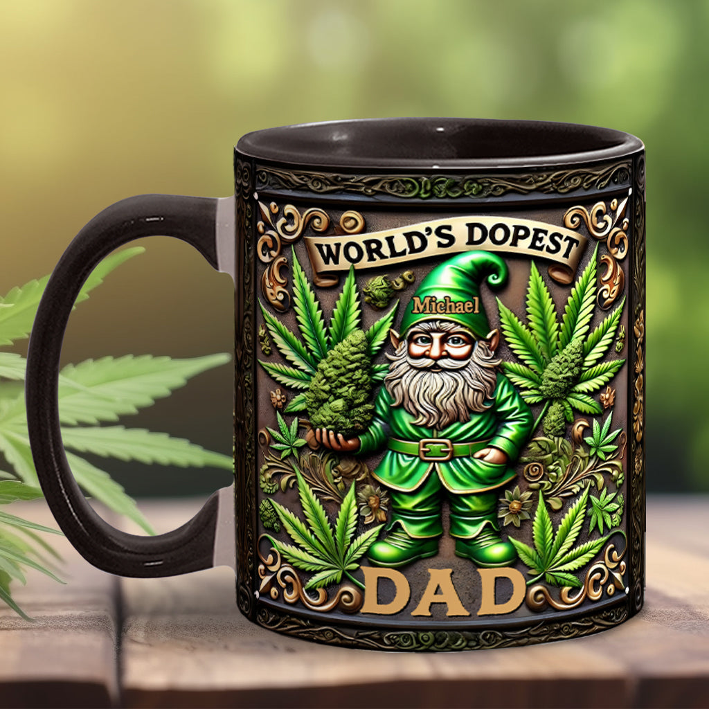 World's Dopest Dad - Personalized Weed Accent Mug