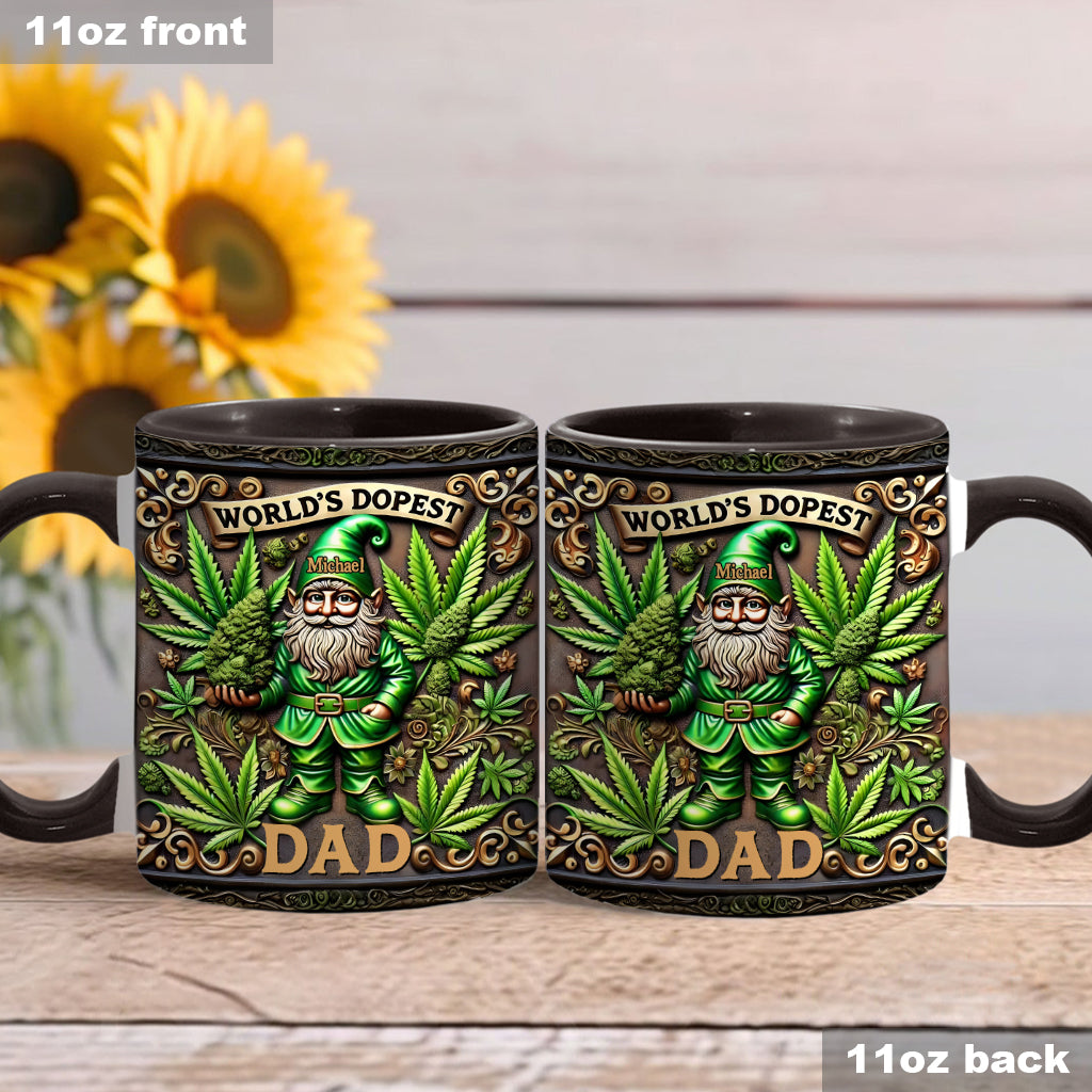 World's Dopest Dad - Personalized Weed Accent Mug