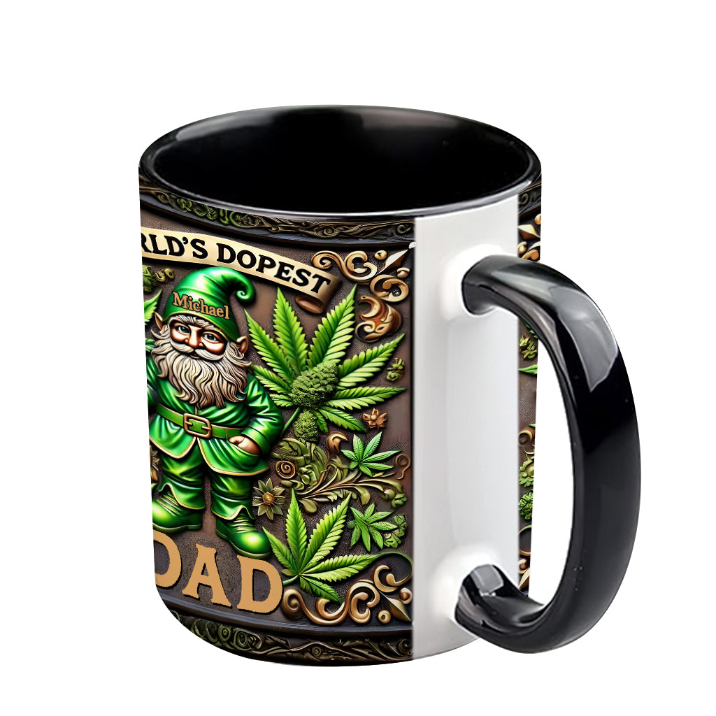 World's Dopest Dad - Personalized Weed Accent Mug