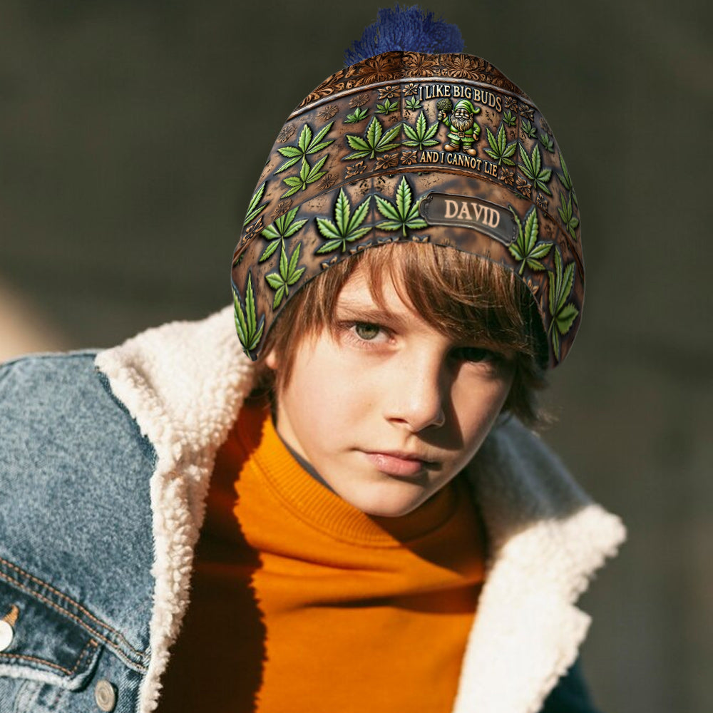 J'aime les grosses têtes - Bonnet personnalisé sur le thème du cannabis