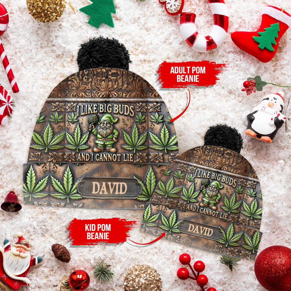 J'aime les grosses têtes - Bonnet personnalisé sur le thème du cannabis