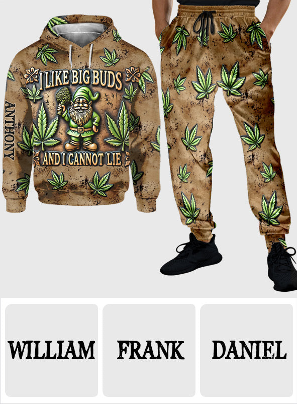 Ich mag große Buds – Personalisierter Weed-Hoodie und Jogginghose