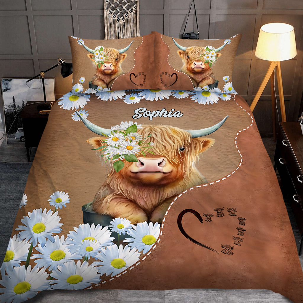 Liebe zu Hochlandrindern – Personalisiertes Quilt-Set