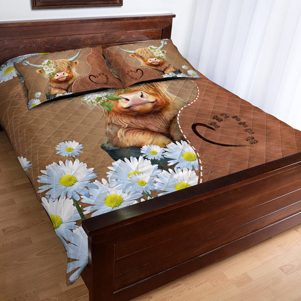 Liebe zu Hochlandrindern – Personalisiertes Quilt-Set
