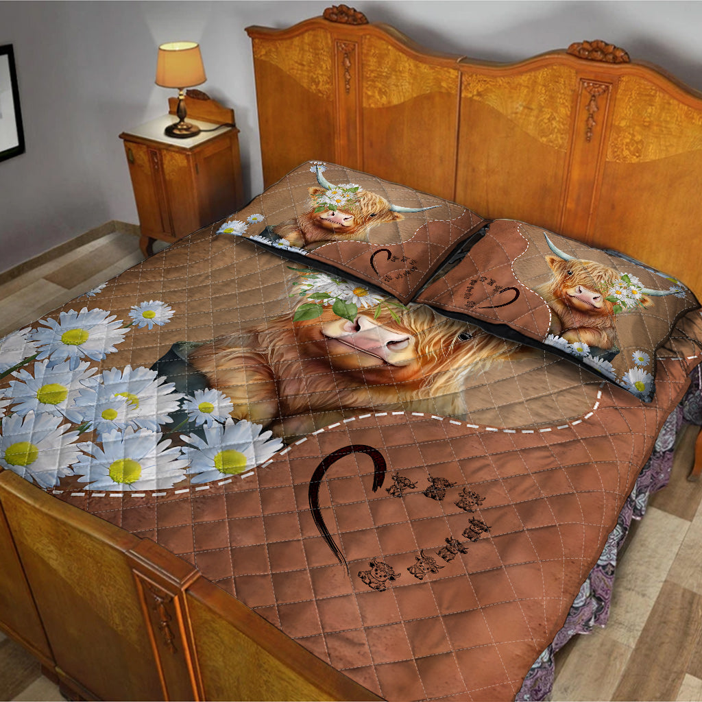 Liebe zu Hochlandrindern – Personalisiertes Quilt-Set