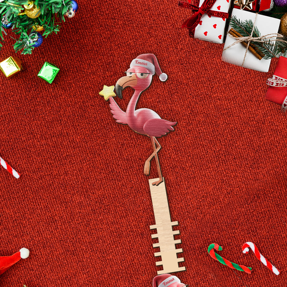 Funny Falmingo - Personalized Flamingo Tree Topper