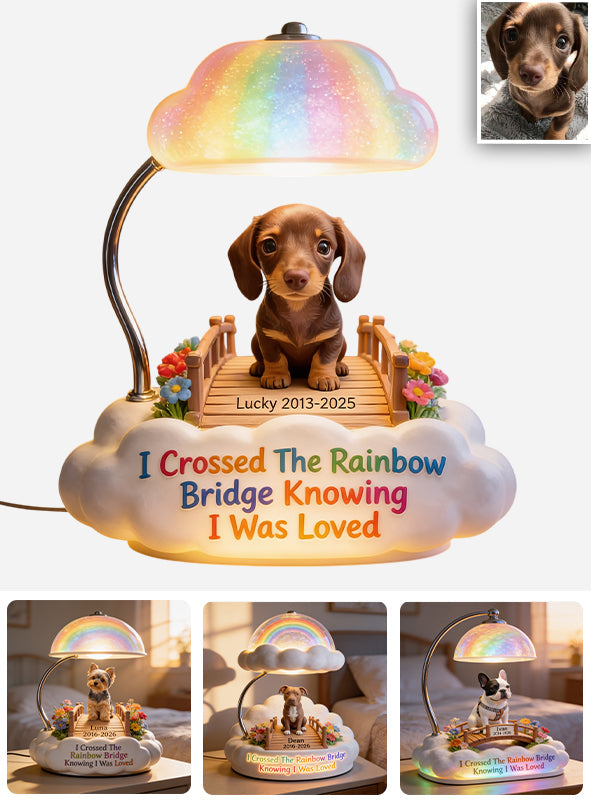 I Crossed The Rainbow Bridge - Personalized Adult German Shepherd Acrylic LED Night Light