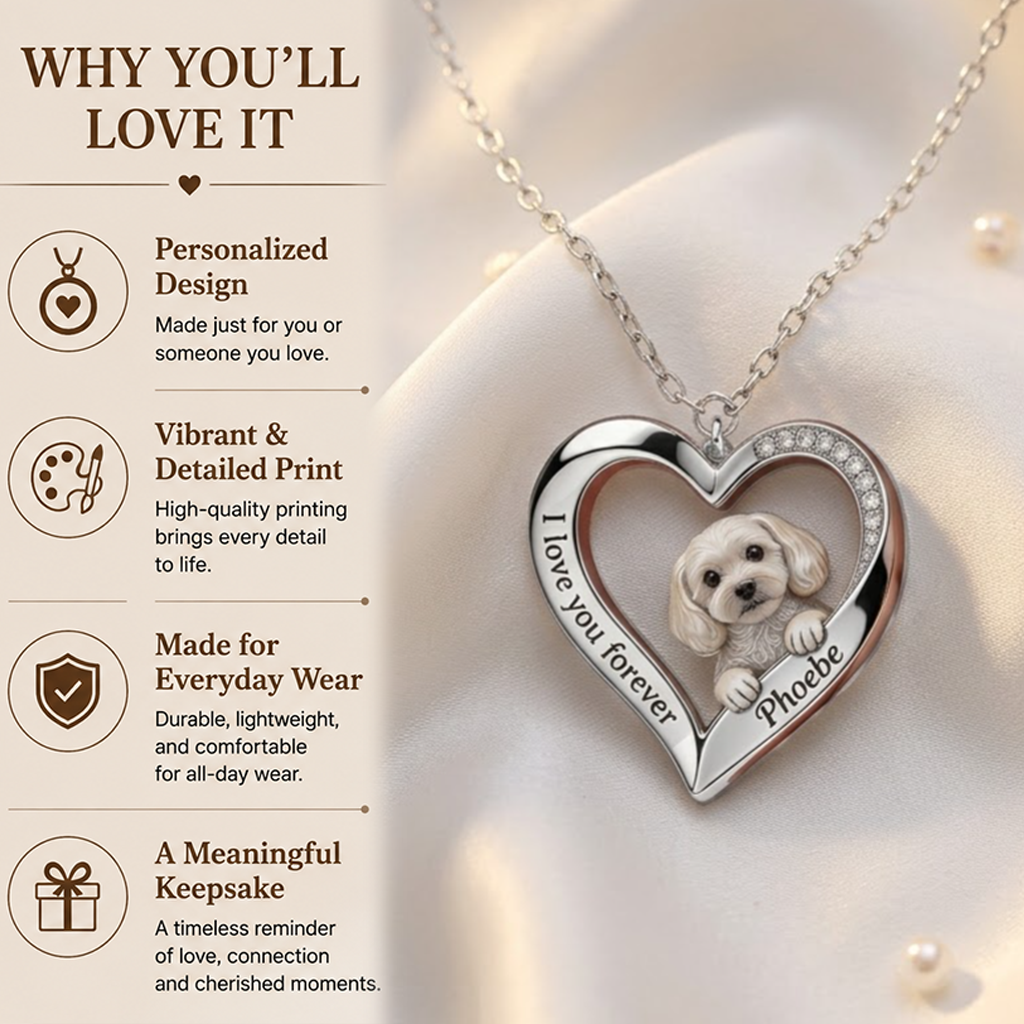 Custom From Any Photo - Personalized French Bulldog Shaped Metal Pendant Necklace