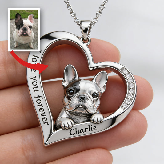 Personalisierter französischer Bulldoggen-Metallanhänger von jedem Foto