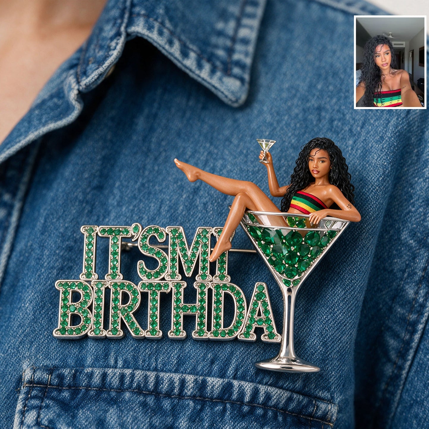 It's My Birthday - Blonde Birthday Woman 3D Embossed Enamel Pin