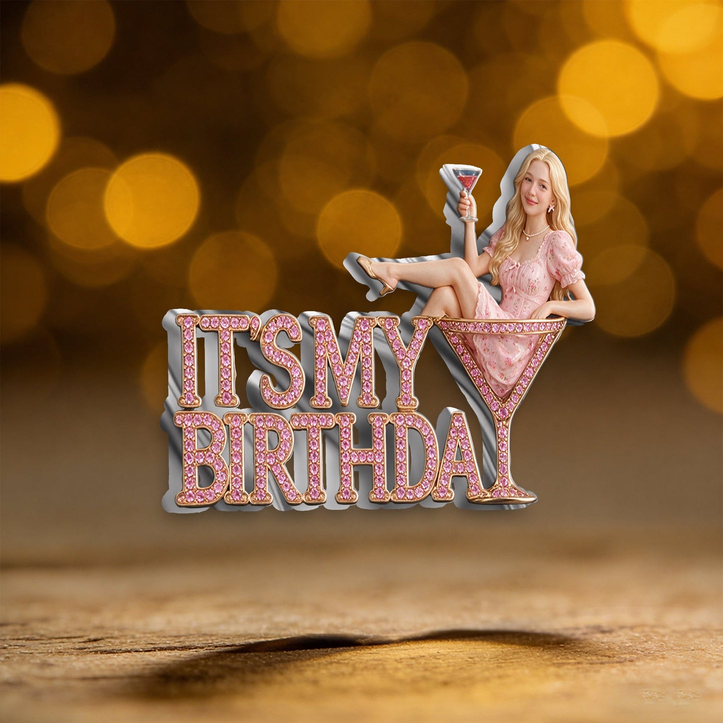 It's My Birthday - Celebratory Black Woman Personalized Birthday 3D Embossed Enamel Pin