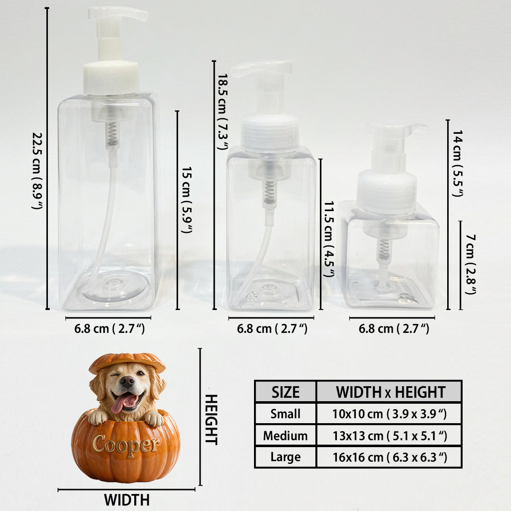 Personalized German Shepherd Pumpkin Peek Soap Pump Dispenser Fall Halloween Dog Lover Gift