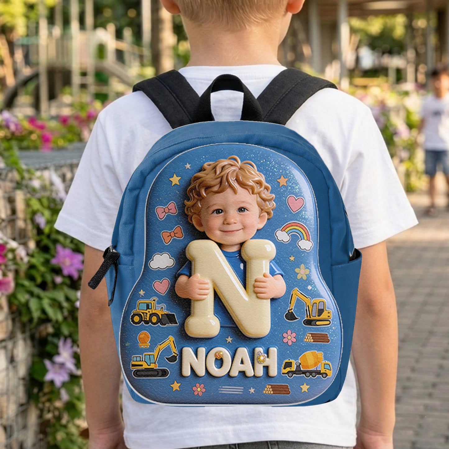 Personalized 3D Cute Baby Girl Pink Backpack Custom Name Gift for Toddler Little Girl Back to School Daycare