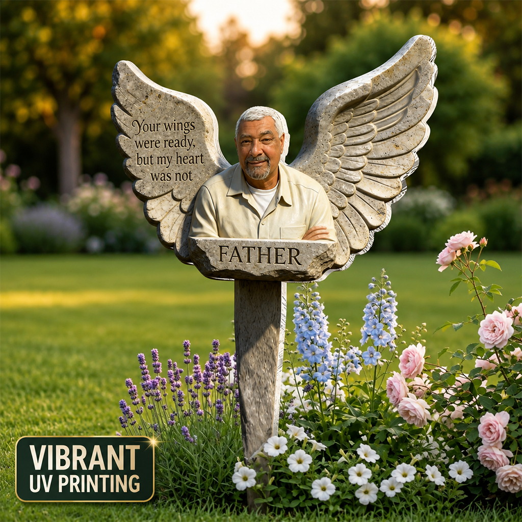 Personalized Latin Girl Memorial Angel Garden Acrylic Plaque - 'Your Wings Were Ready' Bereavement Remembrance Gift for Lost Loved One