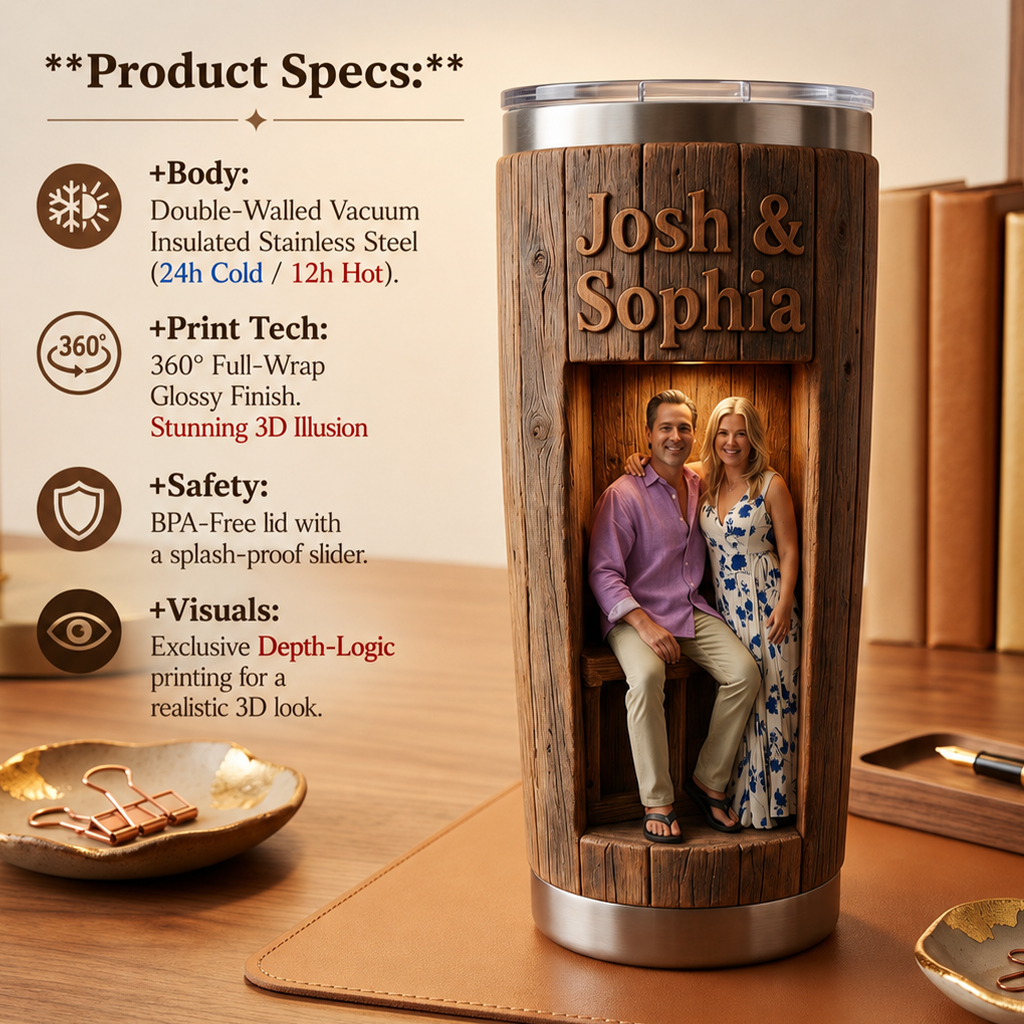 Personalized Rustic 3D Carved Young Latin Couple Tumbler - 'You & Me We Got This' Romantic Anniversary Gift for Partners