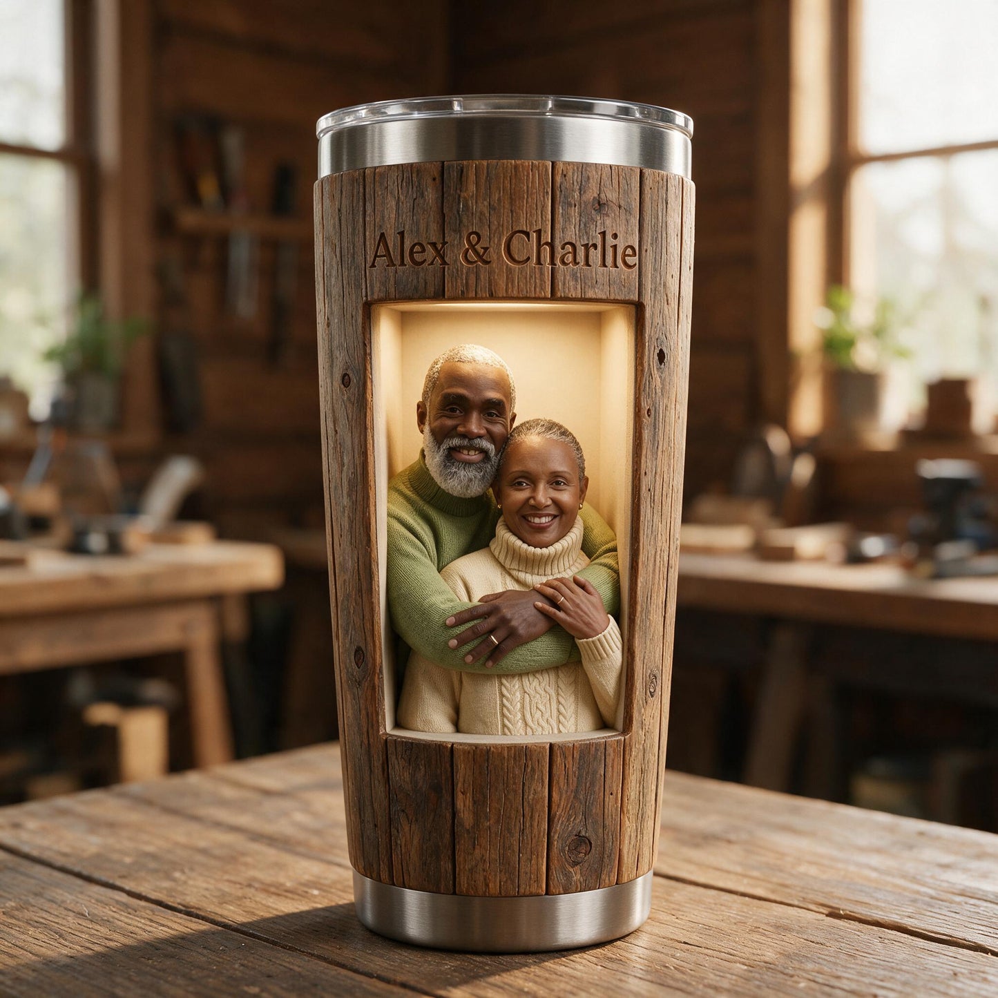 Personalized 'You & Me We Got This' Loving Elderly Black Couple Tumbler - Thoughtful Anniversary Gift for Longtime Married Partners