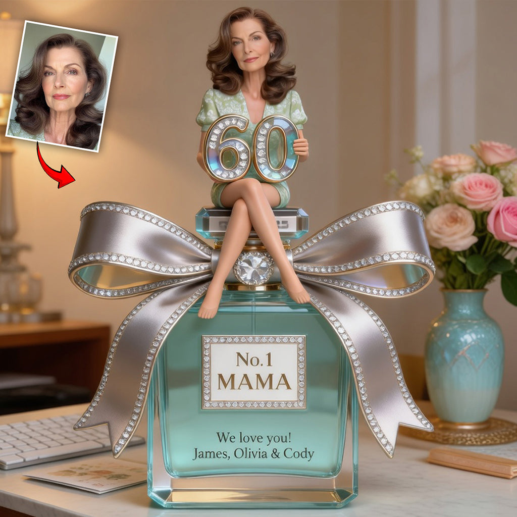 Personalized Elegant Older Latin Woman 65th Birthday Custom Shaped Acrylic Plaque, Heartfelt Mother's Day Gift for Mom