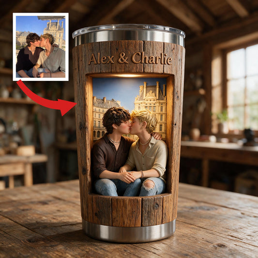 Personalized LGBTQ+ Couple Tumbler 'You & Me We Got This' Custom Anniversary Pride Gift for Partners