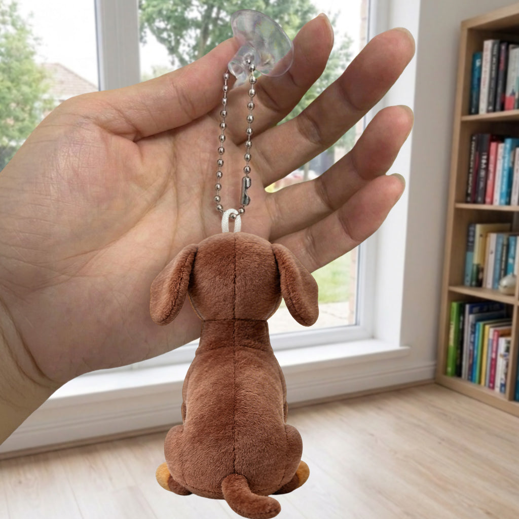 Always By My Side Personalized Sitting Border Collie Plush Keychain, Custom Dog Lover Gift Bag Charm Accessory