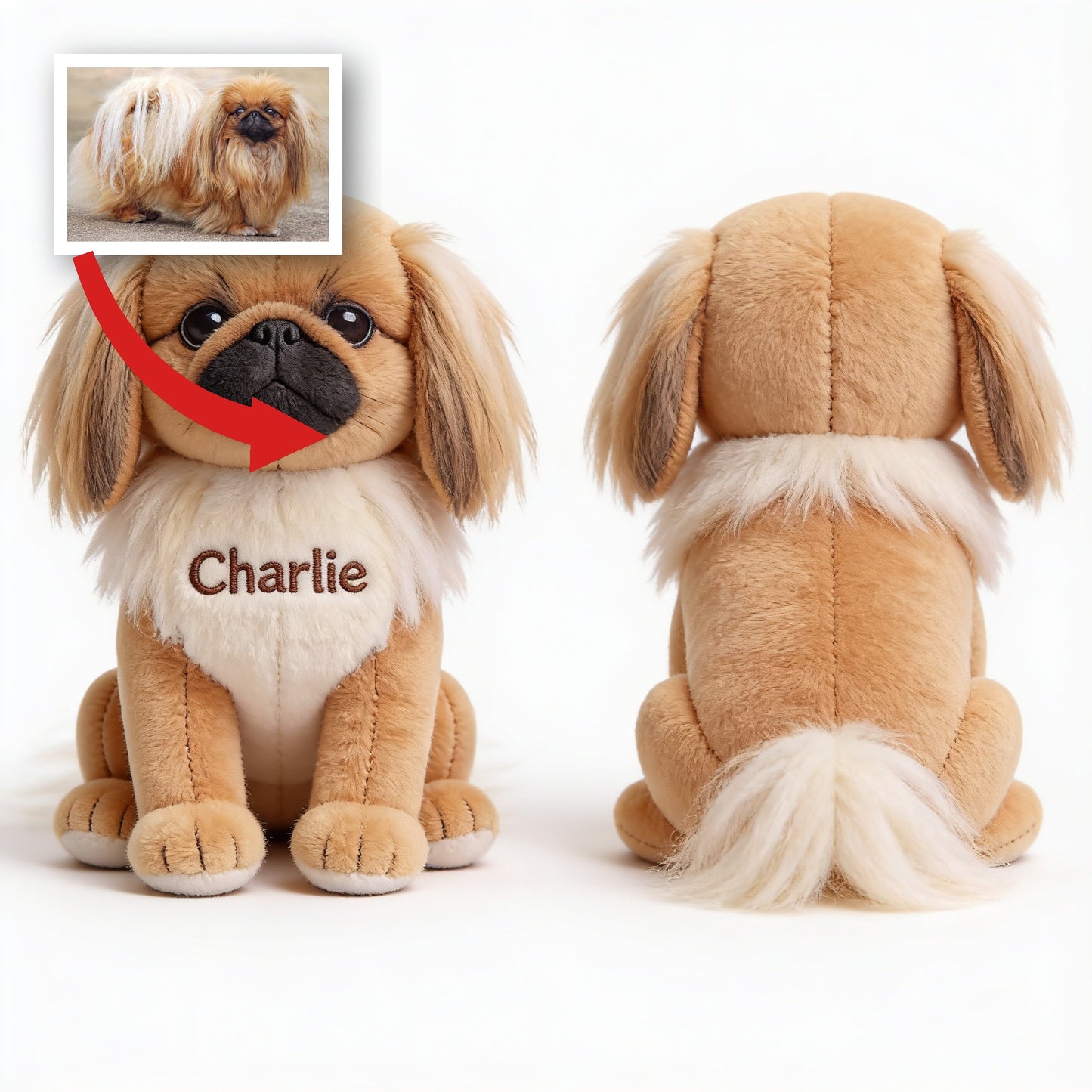 Personalized Fluffy Shih Tzu Plush Keychain - Custom Dog Lover Gift, Always By My Side Everyday Accessory