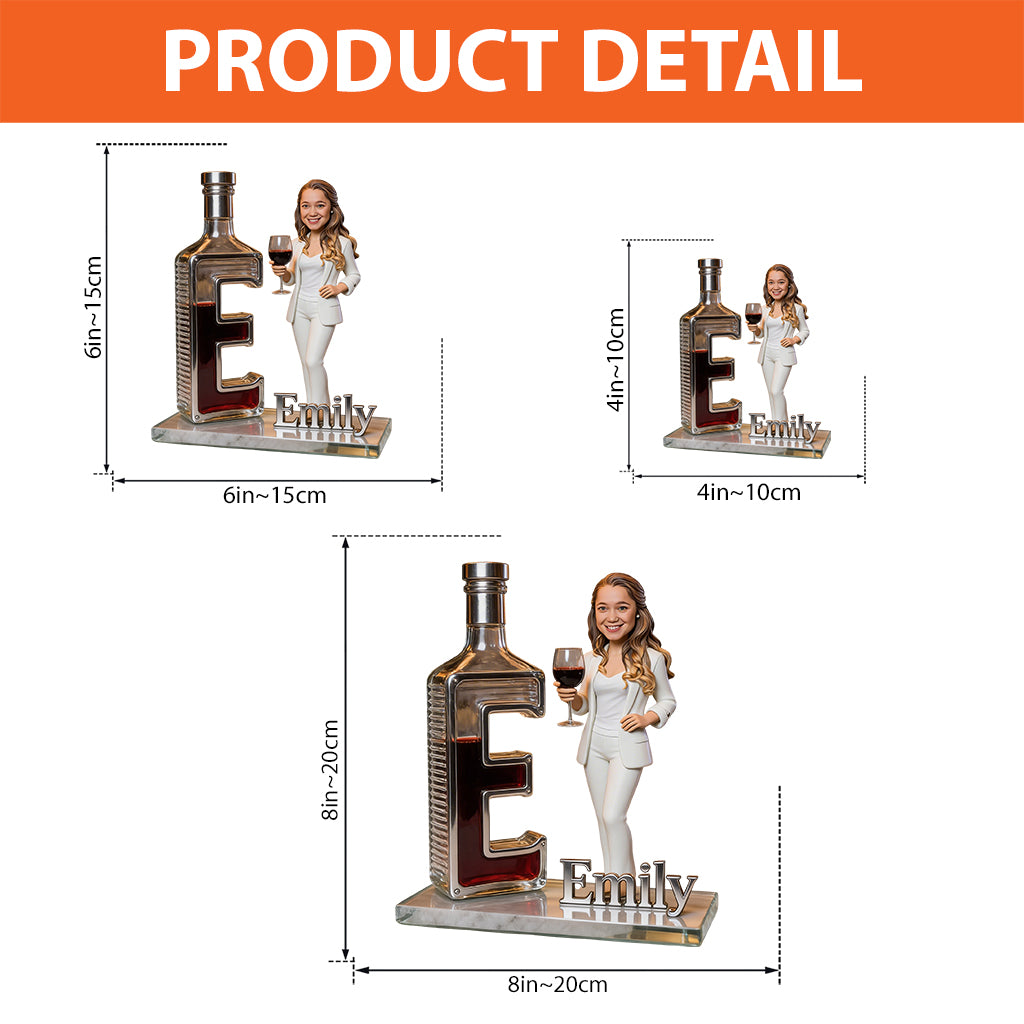 Personalized Wine Loving Senior Black Mom Custom Shaped Acrylic Plaque, Unique Mother's Day Gift for Wine Enthusiast Mom Home Desk Decor