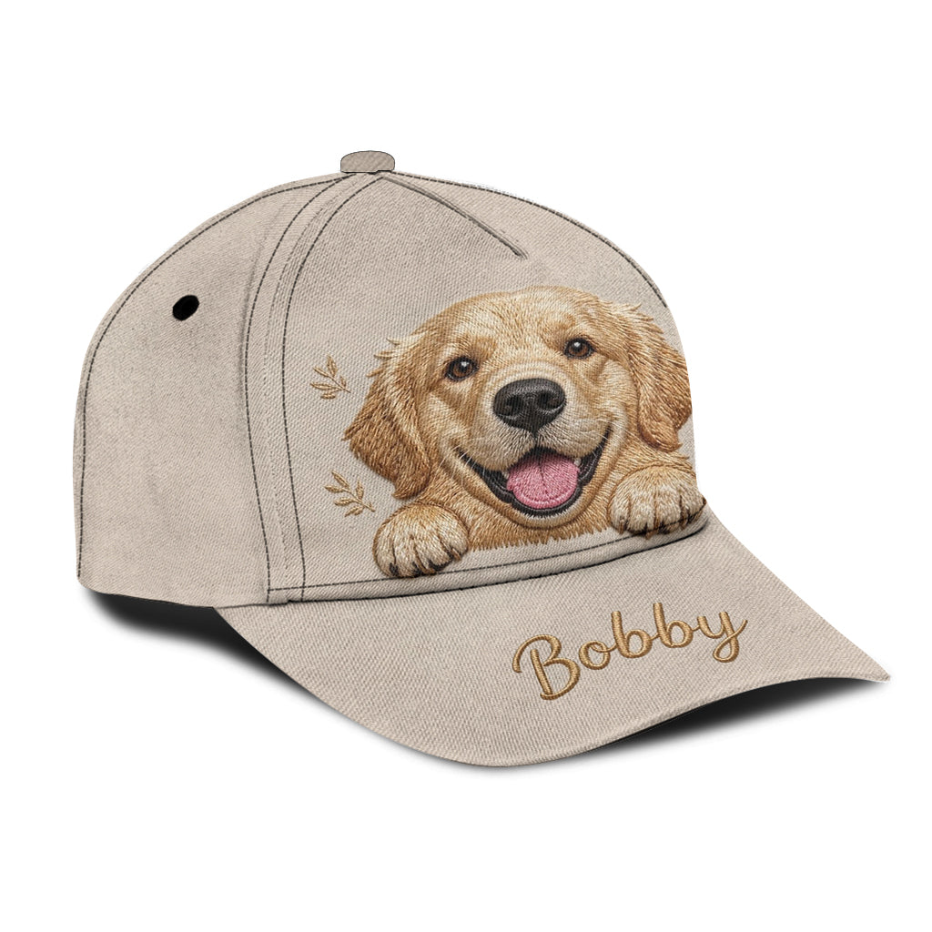 Personalized Embroidered Smiling Shiba Inu Classic Cap, Custom Dog Lover Gift Casual Outdoor Sun Hat