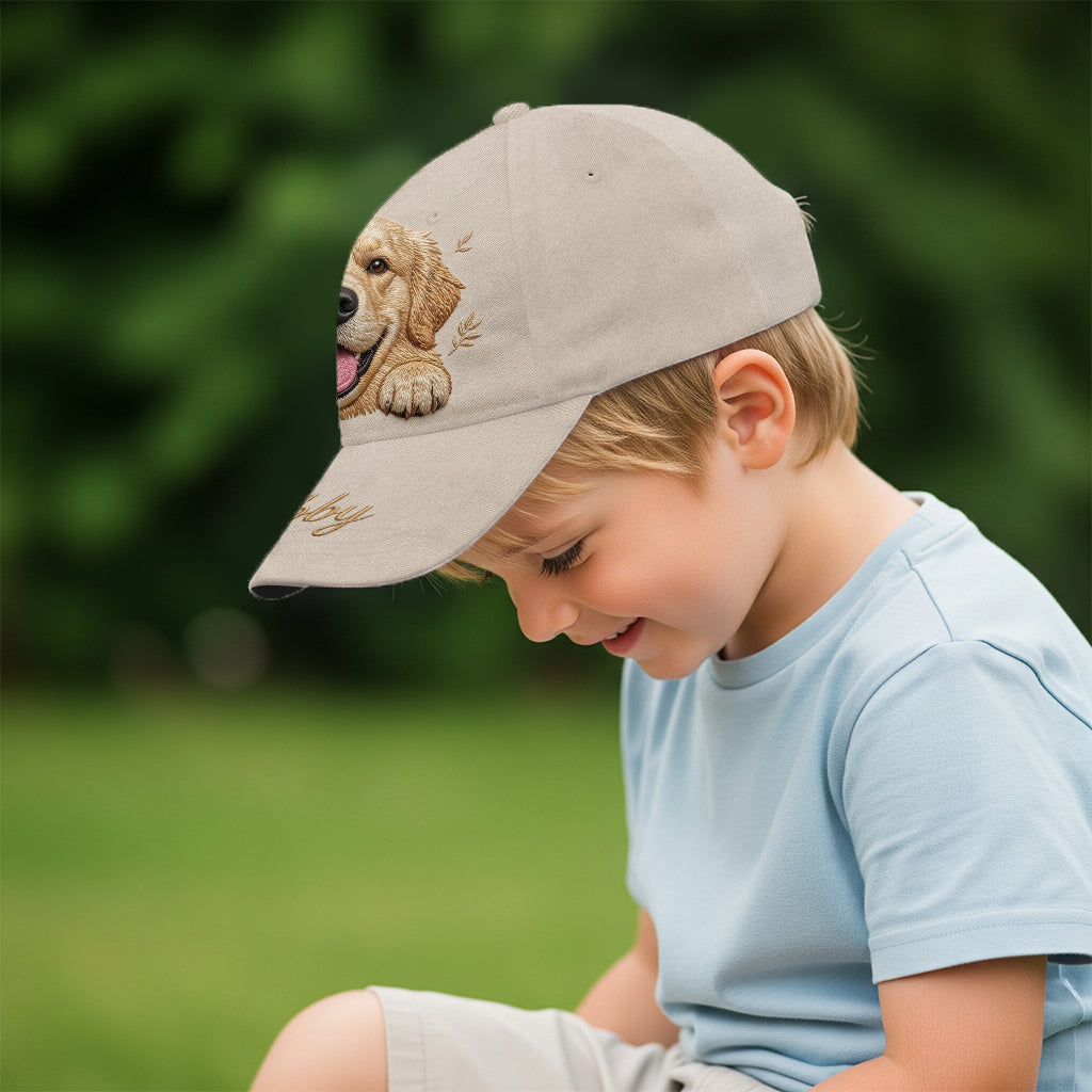 Personalized Embroidered Peeking French Bulldog Classic Cap, Custom Gift for Dog Owners Pet Lovers Outdoor Adjustable Snapback Hat
