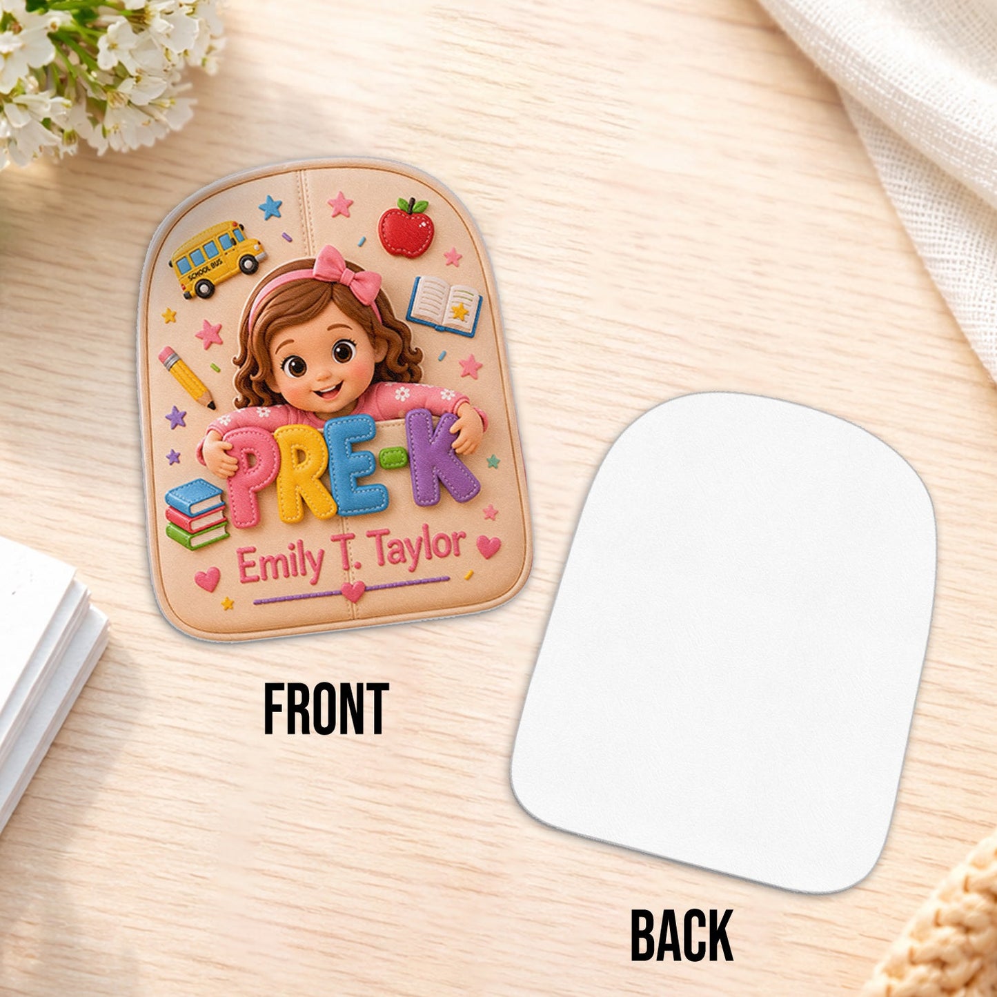 Personalized 3D Curly Haired Little Latina Boy Backpack, Cute Pre-K Back To School Gift For Preschool Kids