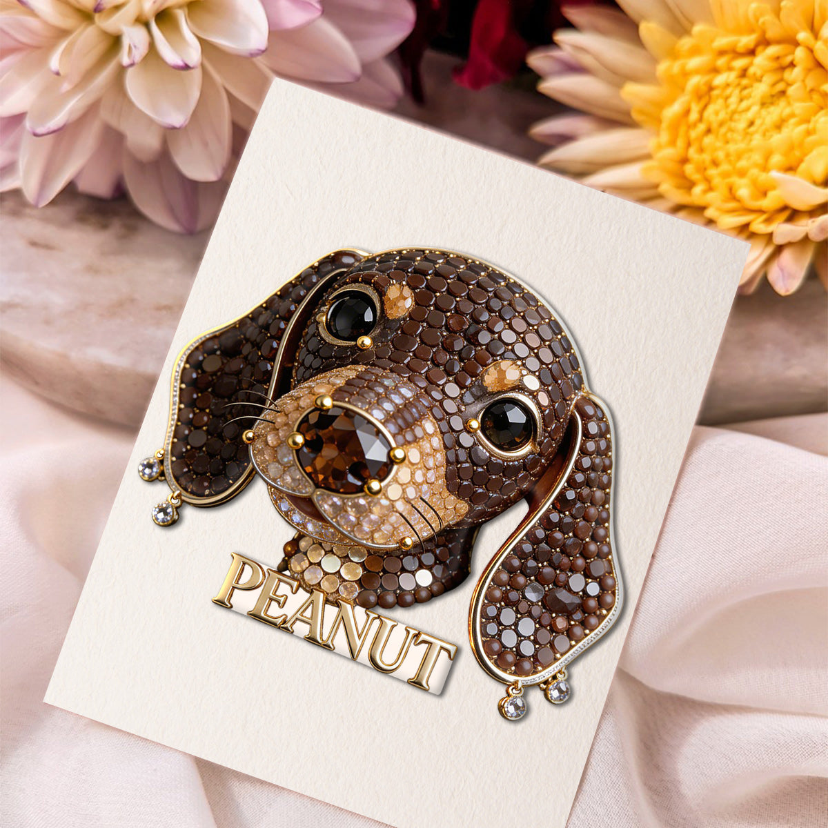Personalized Sparkling Welsh Corgi Pin, Custom Name Dog Brooch, Unique Gift for Corgi Lovers and Pet Owners