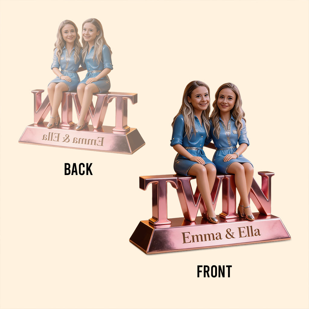 Personalized Sibling Forever Custom Shaped Acrylic Plaque, Cute Young Children Family Keepsake Gift for Home Desk Display