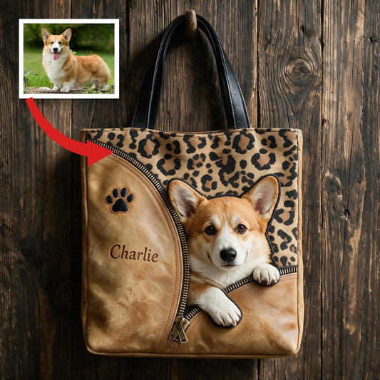 Sac fourre-tout personnalisé Corgi gallois mignon cadeau pour propriétaire de chien