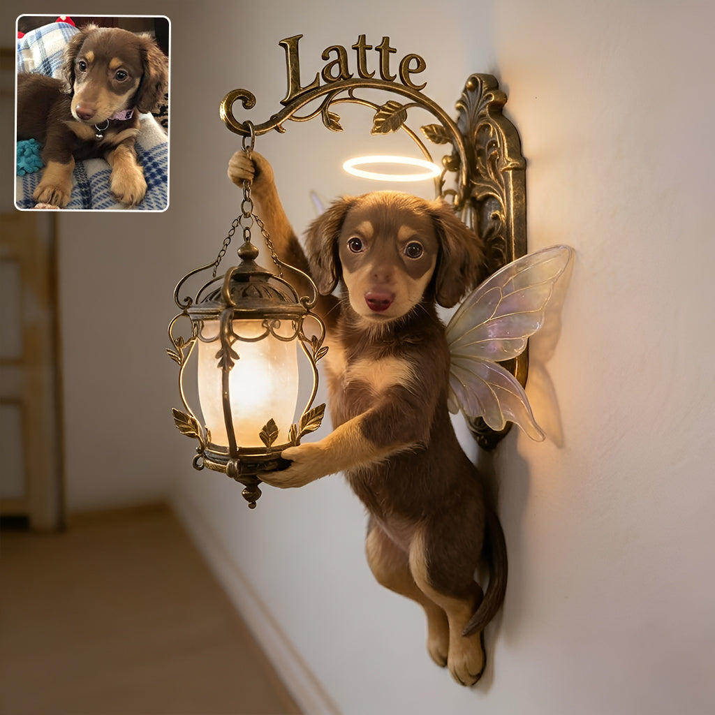 Fairy Winged Fawn Chihuahua Personalized Wall Mount Sign - Custom Name Dog Lover Indoor Outdoor Home Decor Gift