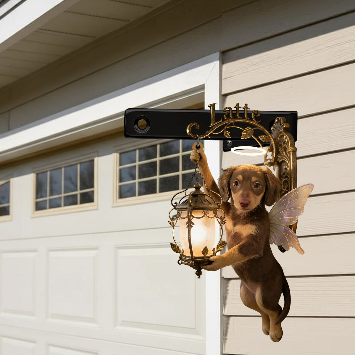 Fairy Winged Fawn Chihuahua Personalized Wall Mount Sign - Custom Name Dog Lover Indoor Outdoor Home Decor Gift