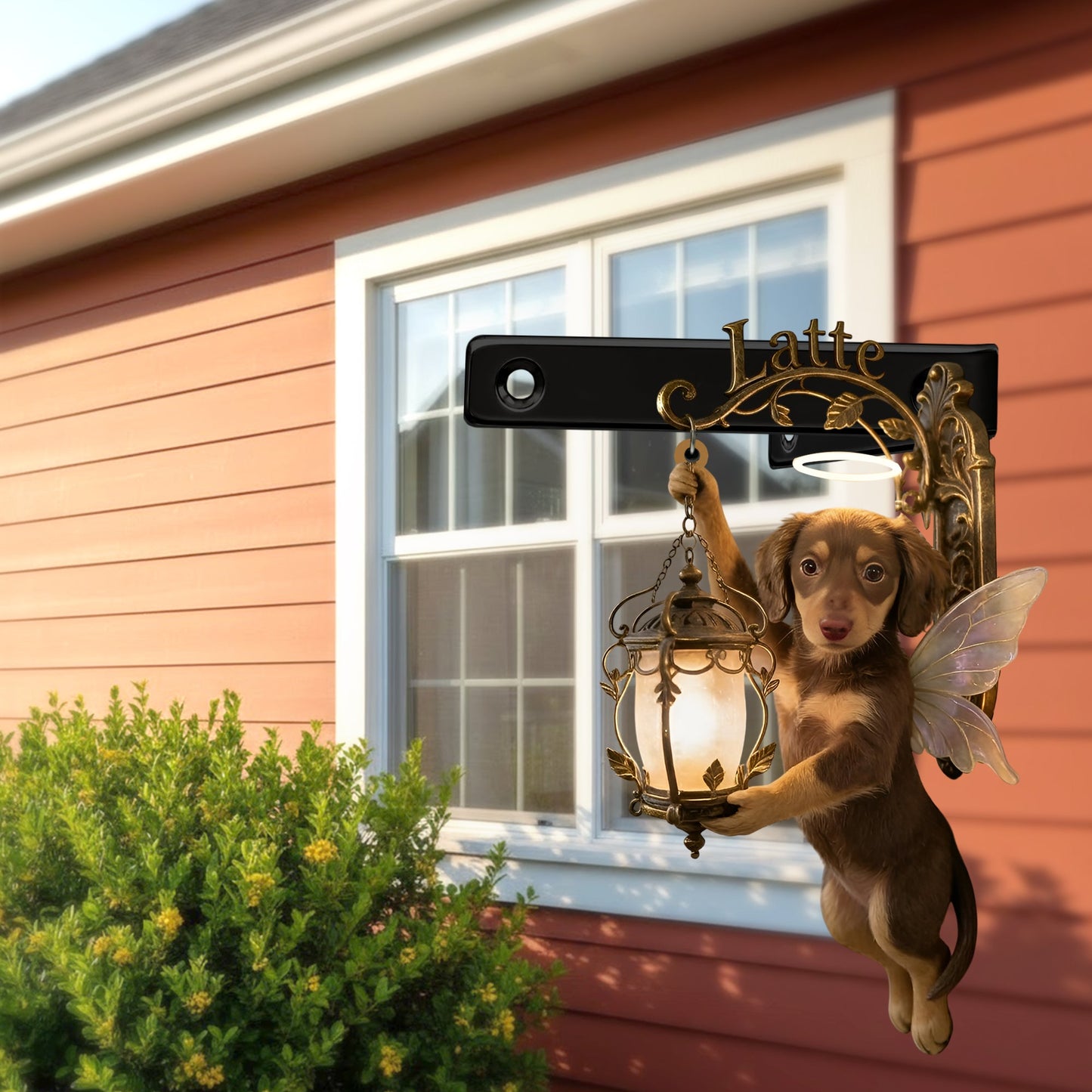 Personalized Angel Poodle Wooden Wall Mount Sign, Cute Curly Fairy Poodle Home Decor Gift for Dog Lovers