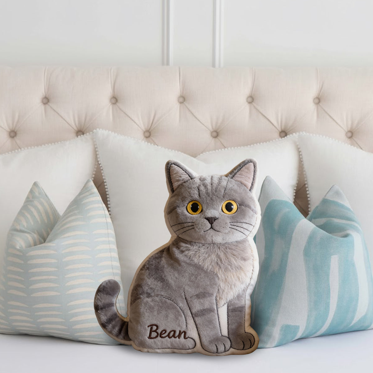 Personalized Sitting French Bulldog Faux Fur Shaped Pillow Custom Dog Lover Home Decor Gift