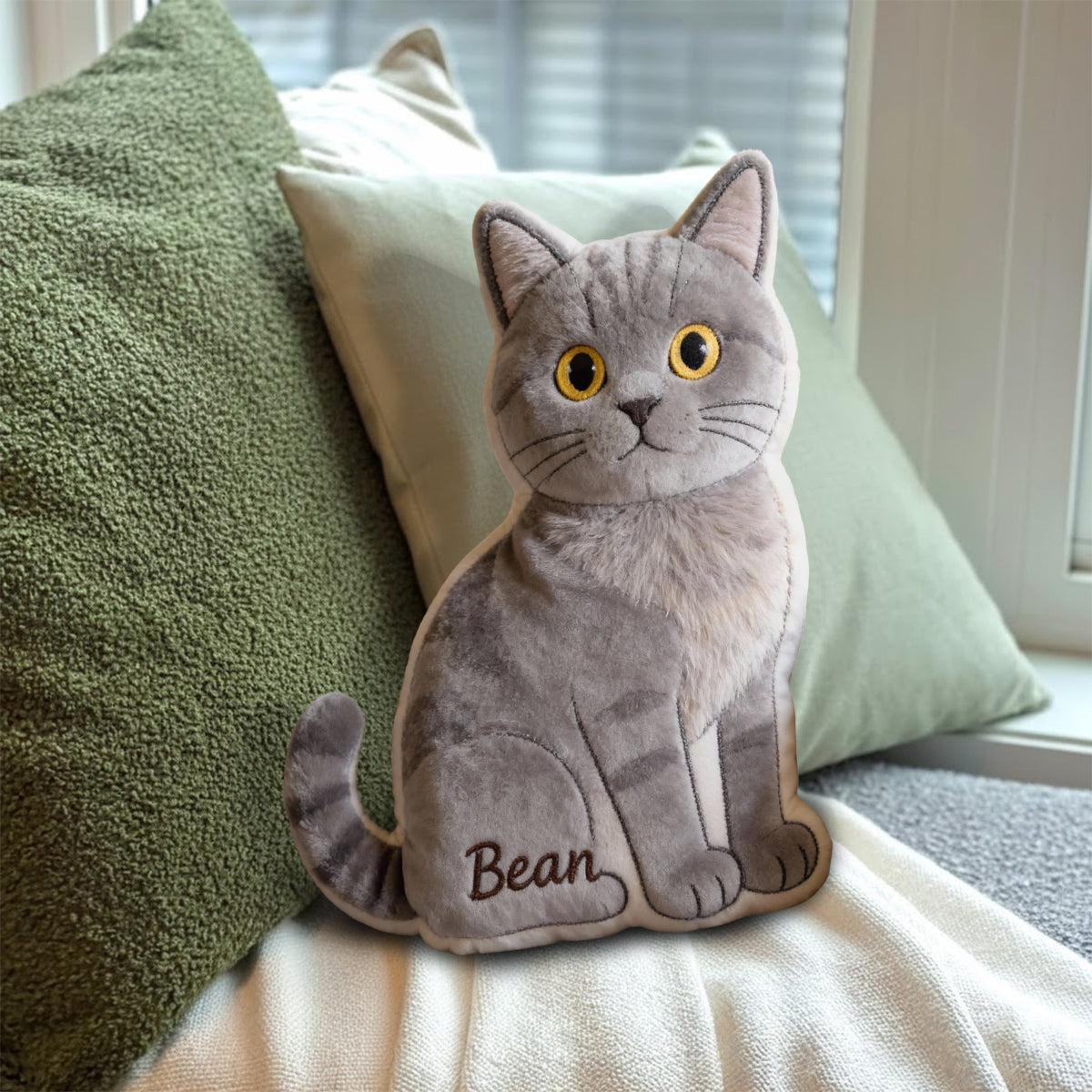 Personalized Fluffy Tan Chihuahua Shaped Faux Fur Pillow Custom Dog Lover Gift Cozy Home Decor