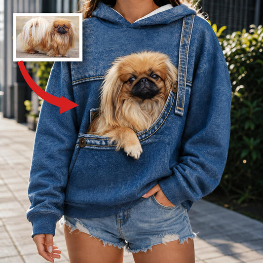 Personalisierter Flauschiger Tan Shih Tzu Hoodie, Süßes Geschenk für Shih Tzu Hundebesitzer und Tierliebhaber