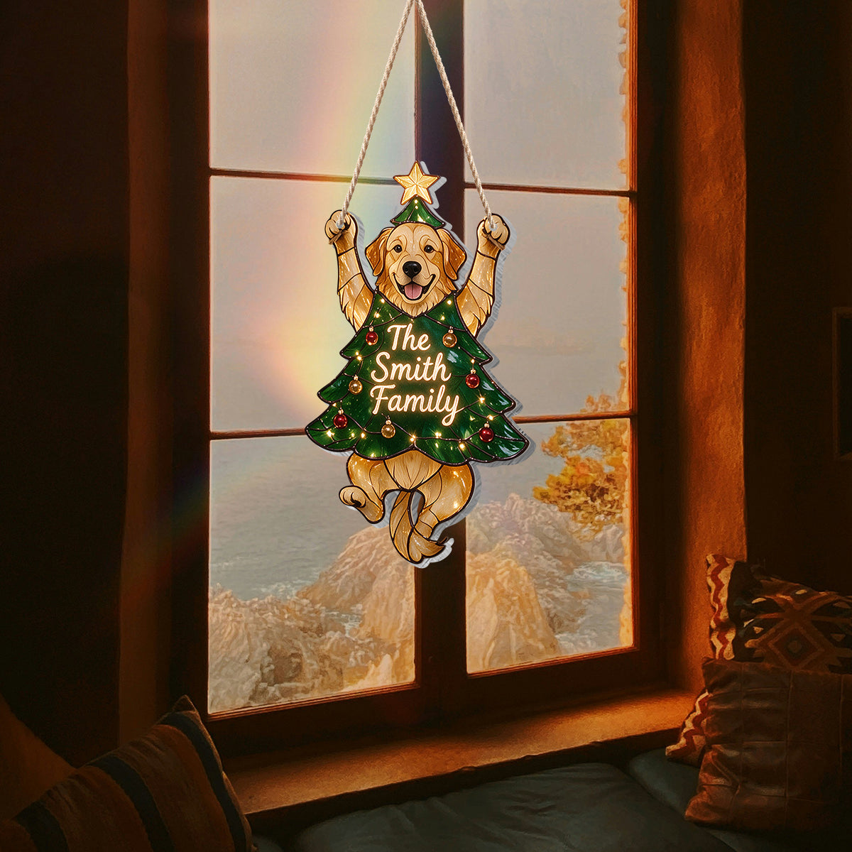 Personalisierte Weihnachts-LED-Acryltafel für Deutsche Schäferhunde - Individuelles Geschenk für Hundeliebhaber