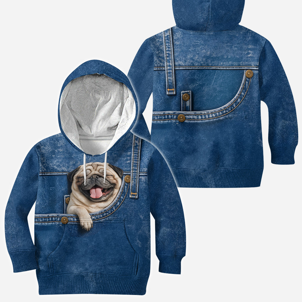 Personalized Black Labrador Retriever All Over Print Hoodie, Cute Gift for Dog Lover Pet Owner