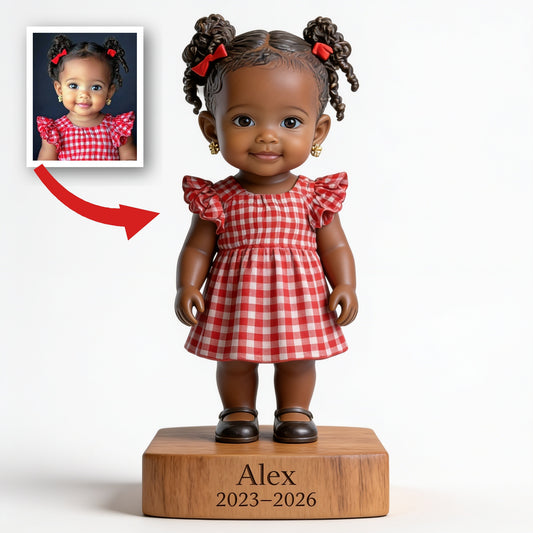 Custom Photo Personalized Toddler Latina Kid Shaped Acrylic Plaque, Sentimental Memory Keepsake Gift for Home Desk Display