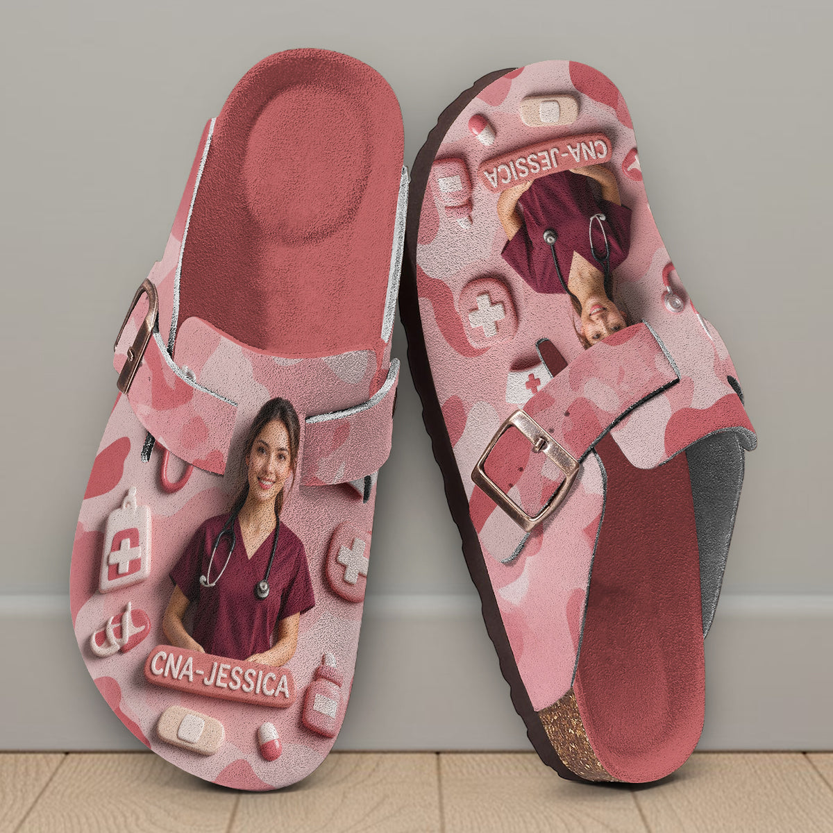 Personalized Nurse Clogs with Arch Support 3D Medical Appreciation Gift for CNA Healthcare Workers