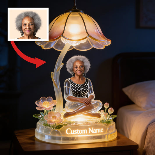 Lampe de Nuit LED Acrylique Personnalisée pour Mamie, Cadeau Émotionnel