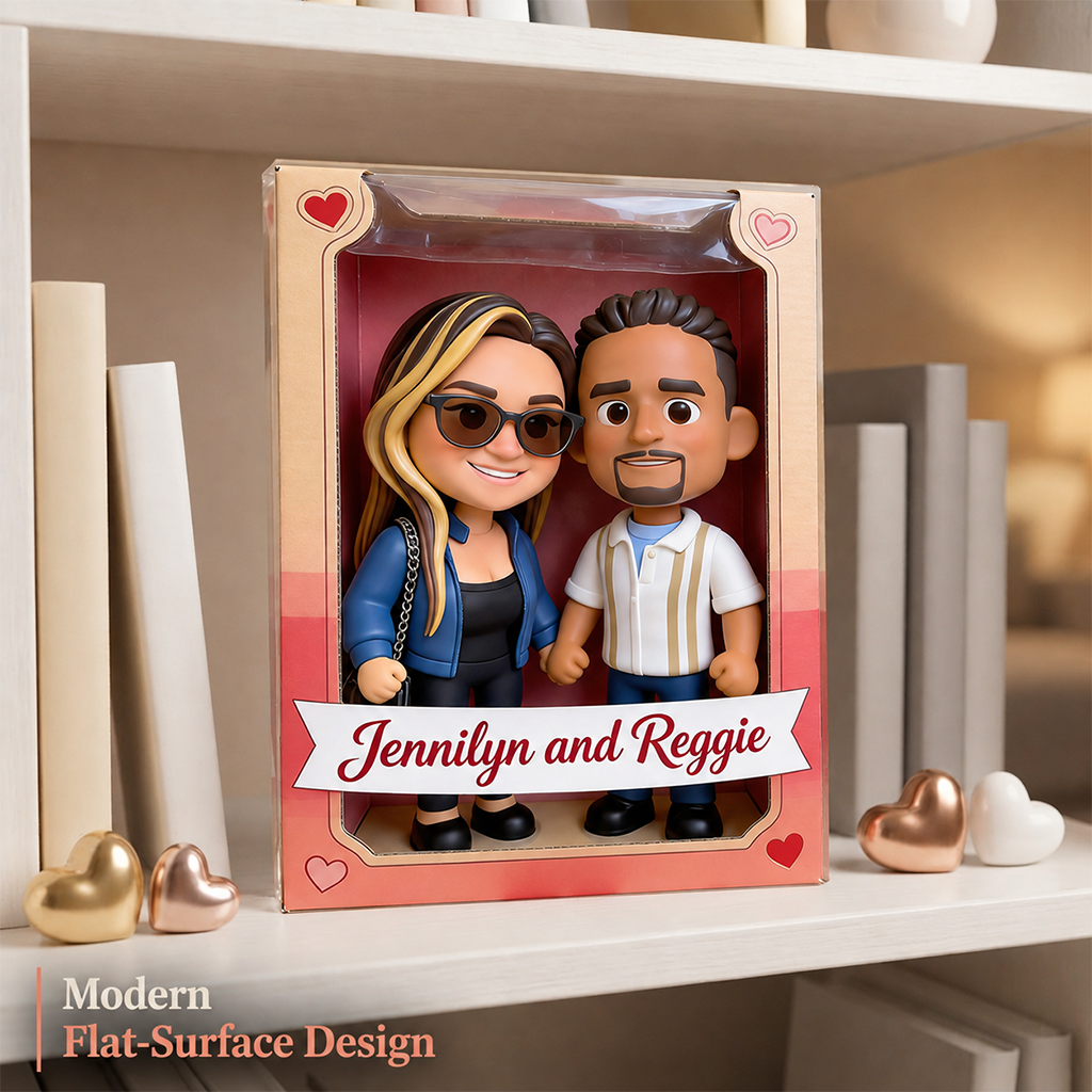 Personalized Chibi Hugging Couple Custom Shaped Acrylic Plaque - Romantic I Love You Gift for Valentine Anniversary Couple Home Decor