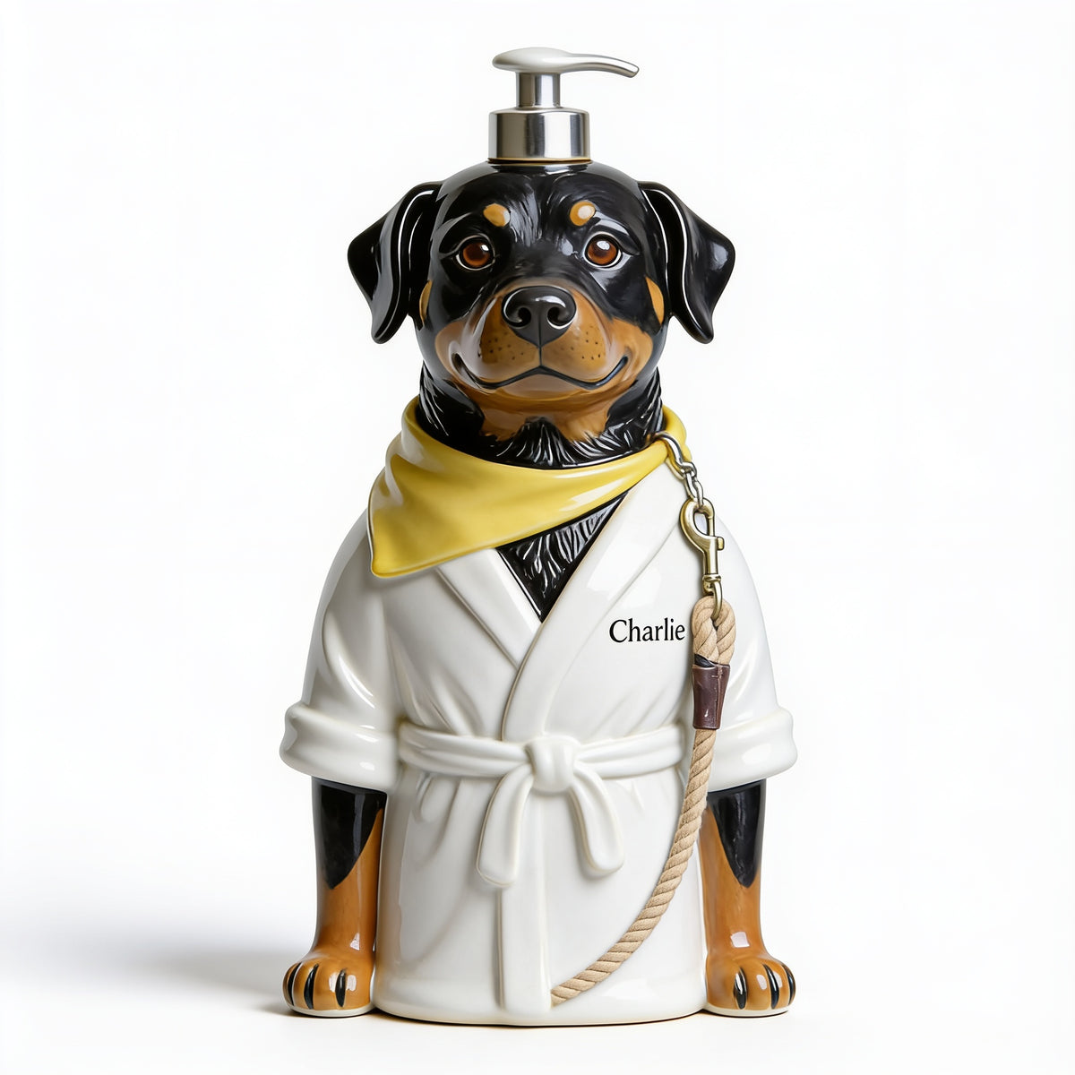 Distributeur de savon spa Rottweiler personnalisé - Cadeau déco mignon