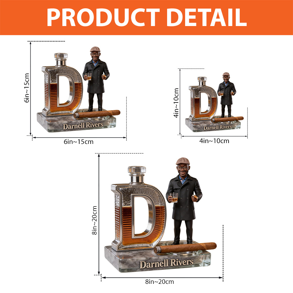 Personalisierte Foto Erwachsene Mann Whiskey Zigarre Acrylplakette, Einzigartiges Geschenk für Männer