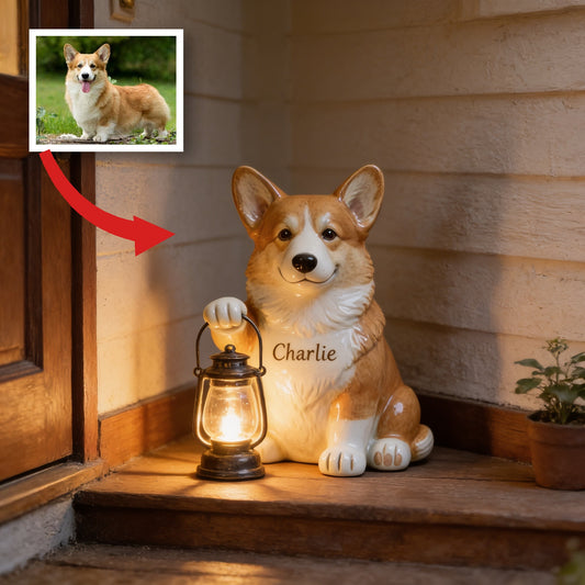 Personalized Welsh Corgi Solar Acrylic Light Garden Decor for Dog Lovers