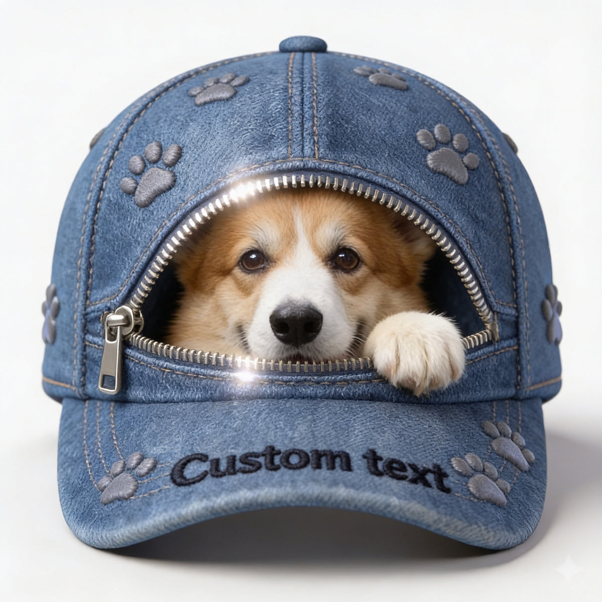 Custom Photo Cute Welsh Corgi Classic Cap Dog Lover Gift