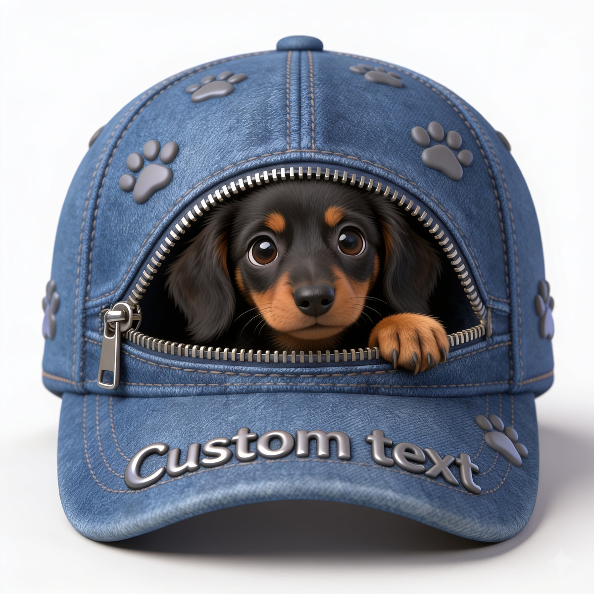 Custom Photo Mini Dachshund Puppy Classic Cap Dog Lover Gift