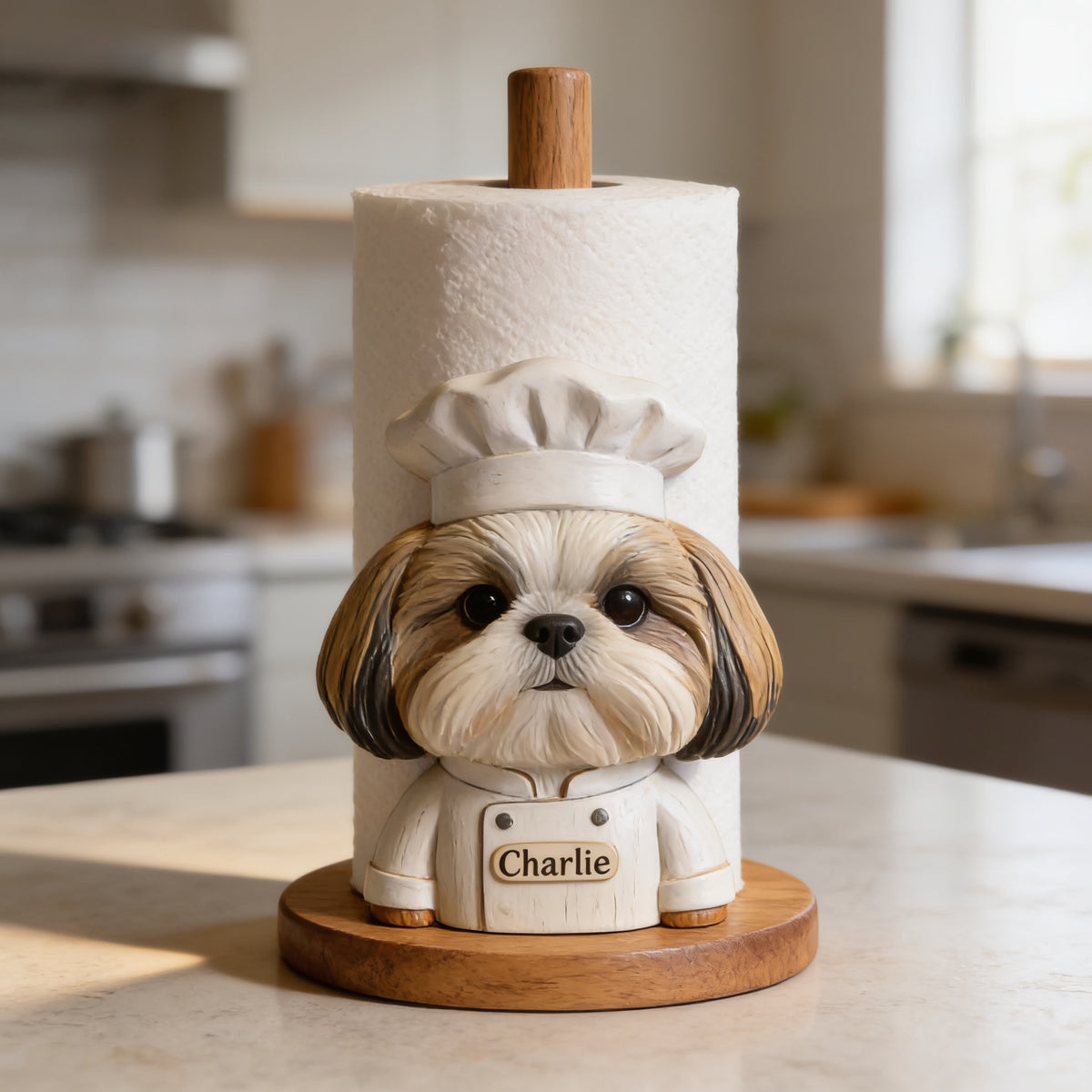 Support de Serviettes en Papier Personnalisé Shih Tzu Chef