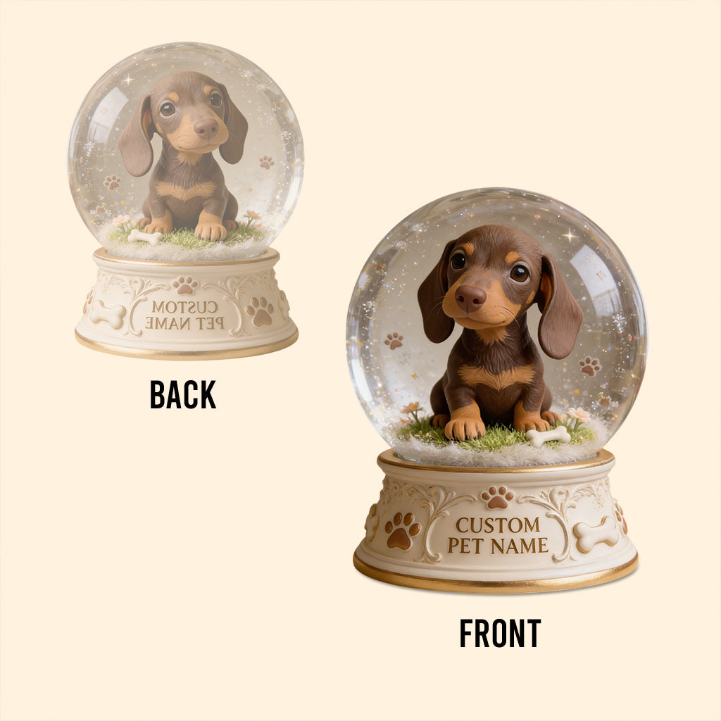 Personalized Black and White Border Collie Snow Globe Table Decor Pet Lover Gift